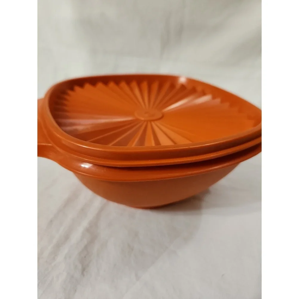 Vintage Tupperware Bowl 838-7 with Lid Orange